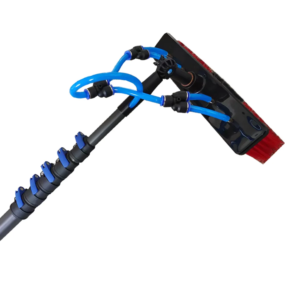 Water Fed Window Cleaner Solar Panel Cleaning Brush Carbon Fiber Tube Metal Building Facade Telescopic Cleaning Tool