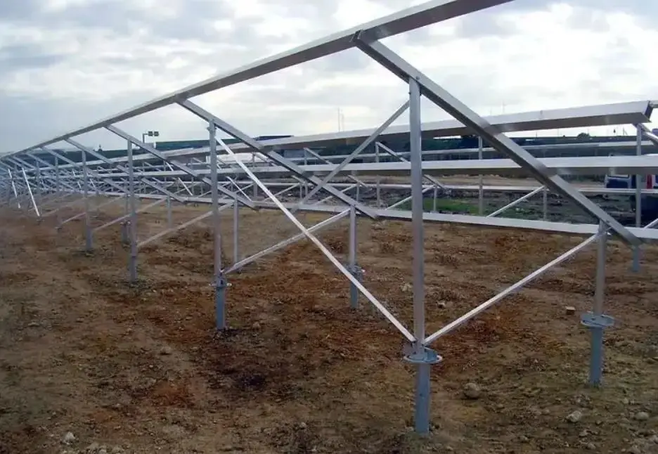 Pv Ground Racking System Solar Panel Ground Mounting Frames Rail Mount Kits Ground Mount Solar Racking System