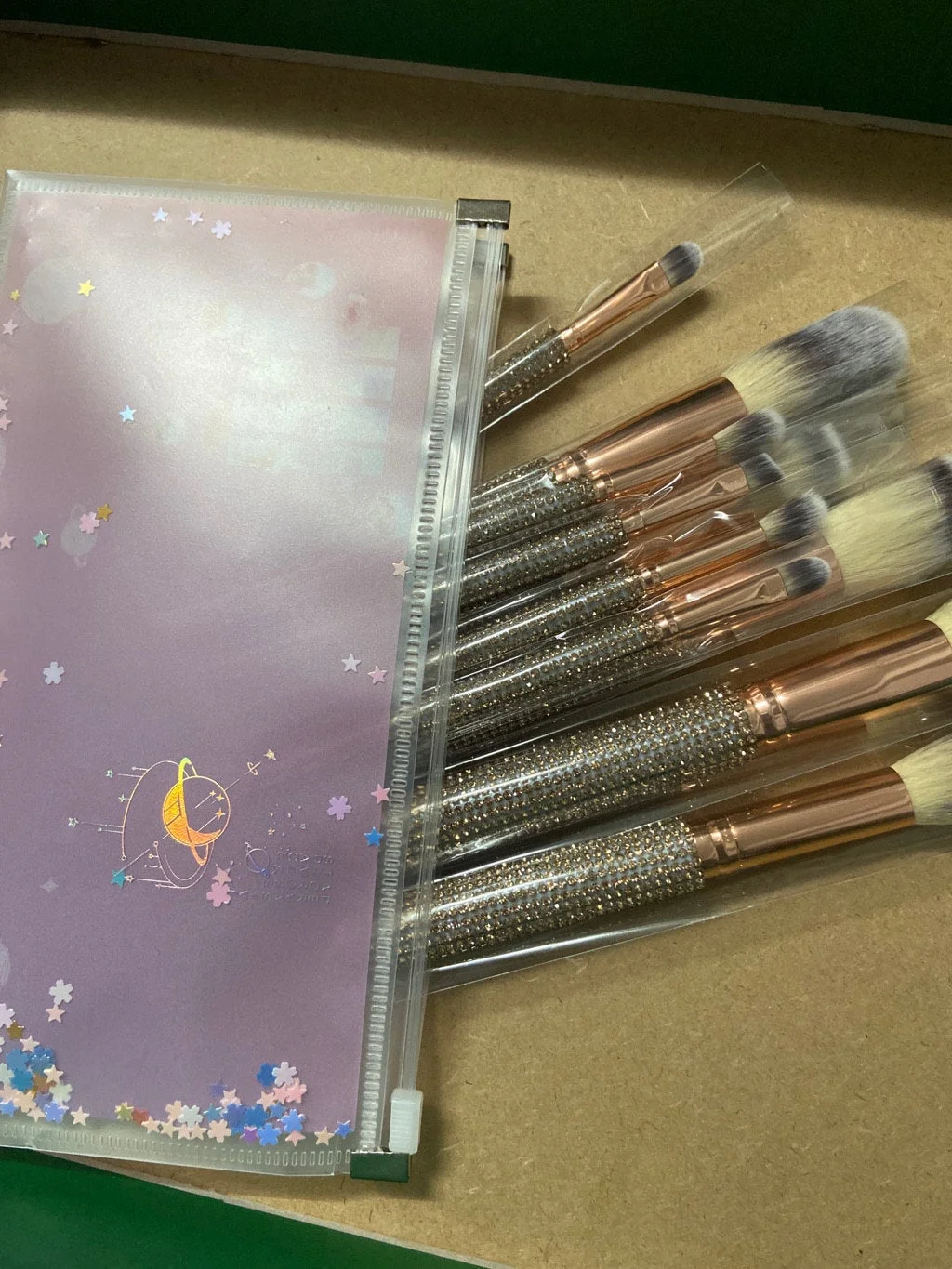 Wholesale Rhinestone Makeup Brushes Private Label Makeup Brush Set