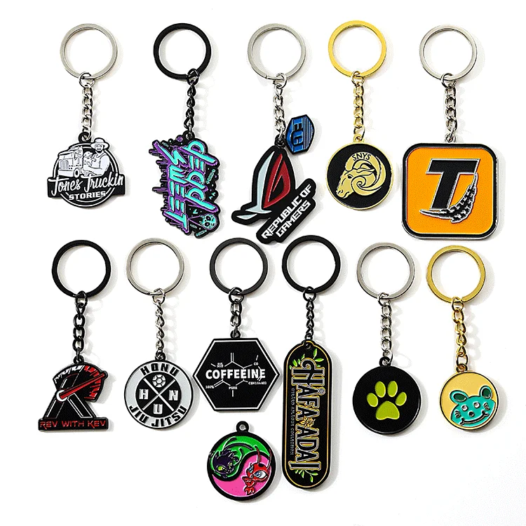 Metal Sc Keychain Personalized 2d 3d Engraved Letter logo Metal Key Chain Customize Soft ...