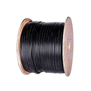 Cable coaxial flexible RG8X solo blindado con cubierta de PVC negra