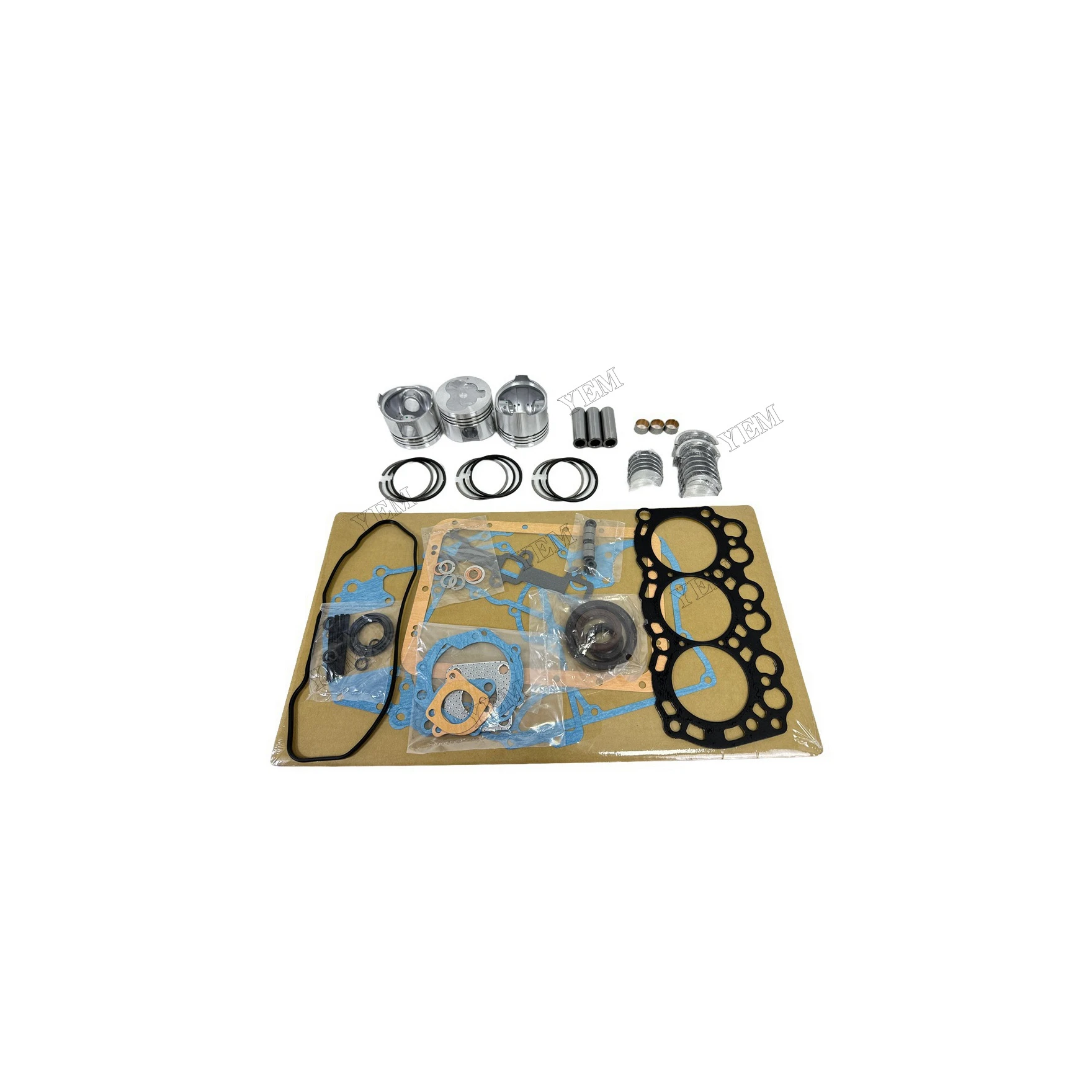 Engine Rebuild Kit With Cylinder Gaskets Piston Rings Bearingss Fits for Mitsubishi L3E Replacement Engine Parts