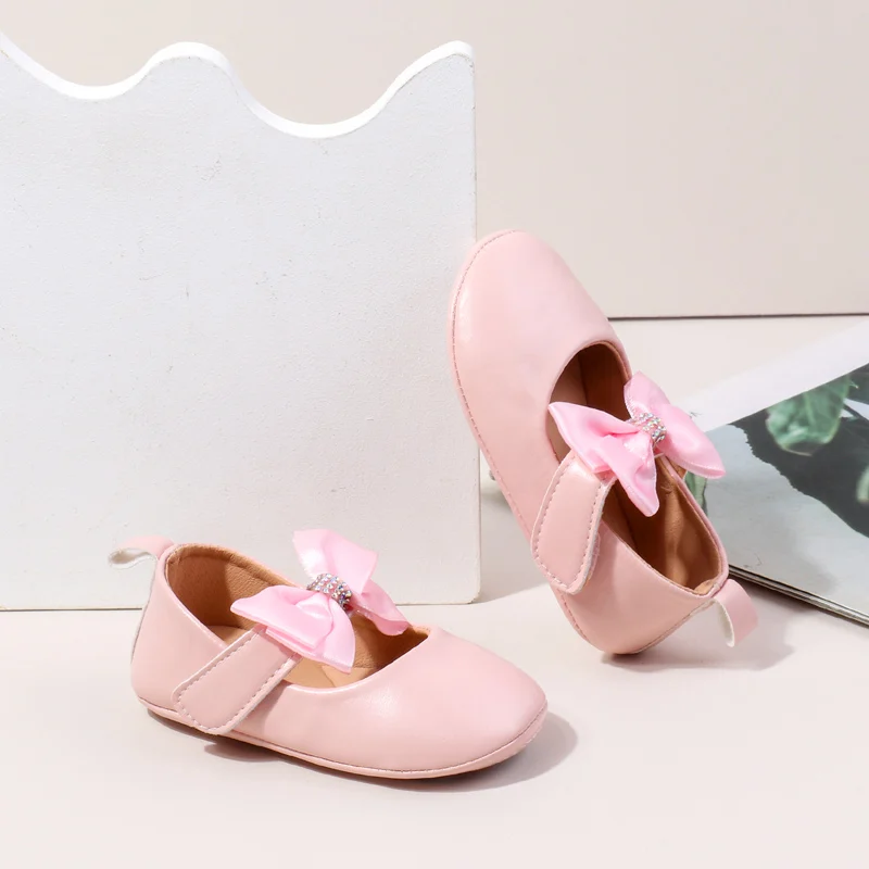 2024 New Design High Quality Princess Shoes Summer Spring Baby Girl Beautiful Butterfly Bowknot Soft PU TPR Anti-slip manufacture