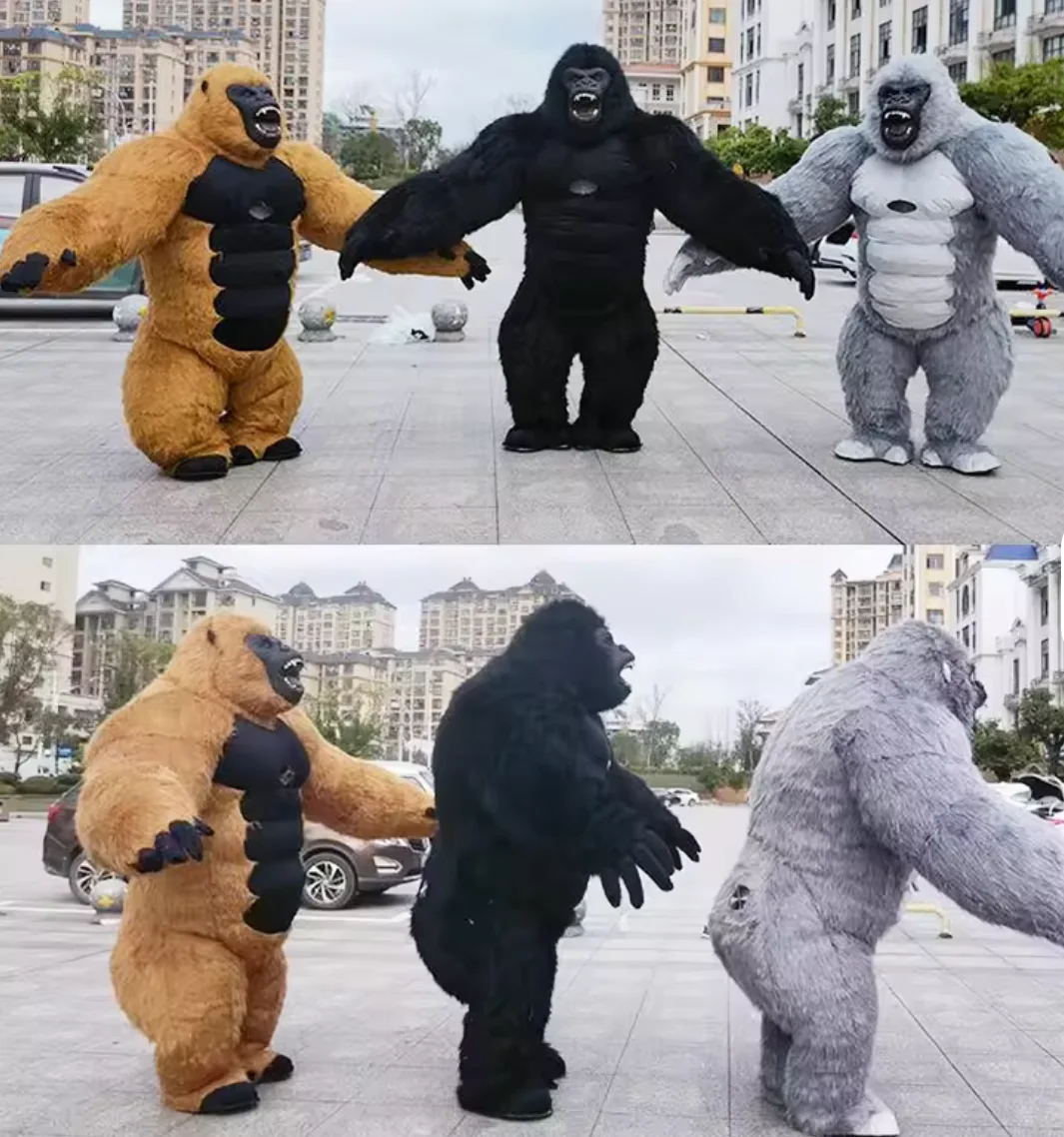 Ape Inflatable 2.6m/3m Gorilla Mascot Costume Custom Anime Cosplay for ...