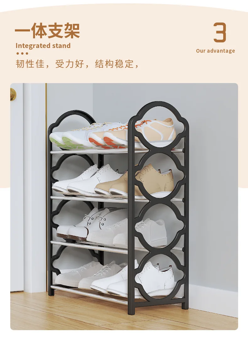 Hot Product 4 Layers  shoe cabinet Household and Dormitory Durable Metal storage Shoe Organizer Rack