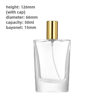 HOT Refillable 25ml 30ml 50ml 100ml round glass perfume bottle with spray atomizer