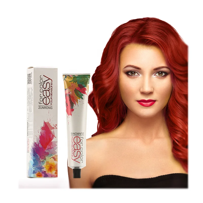 NEW Hair Salon Products Low Ammonia Super Hot Fashion Red Colour Permanent Hair Dye Cream Organic Hair Color Wholesale Dyes