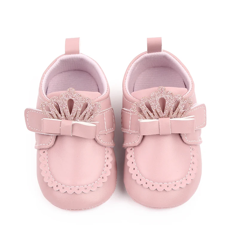 High Quality Soft PU Leather Baby Girl Princess Shoes 2022 details