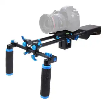 Best Price for YELANGU D2 Portable Filmmaker System DSLR Shoulder Rig With Camera Mount Slider and Dual Handgrip detail image