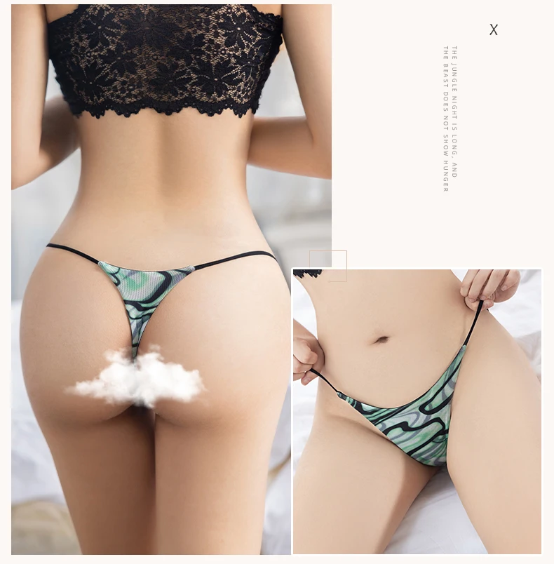 Sexy Underwear Women Leopard Printing Panties Brief Lace Seamless