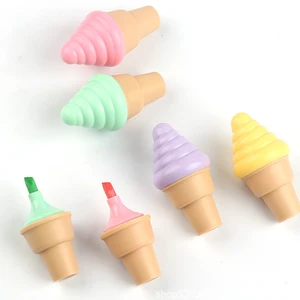 Creative Dessert Shape Multi Color Novelty Gel Maker Highlighter Pens for Bulk Sale