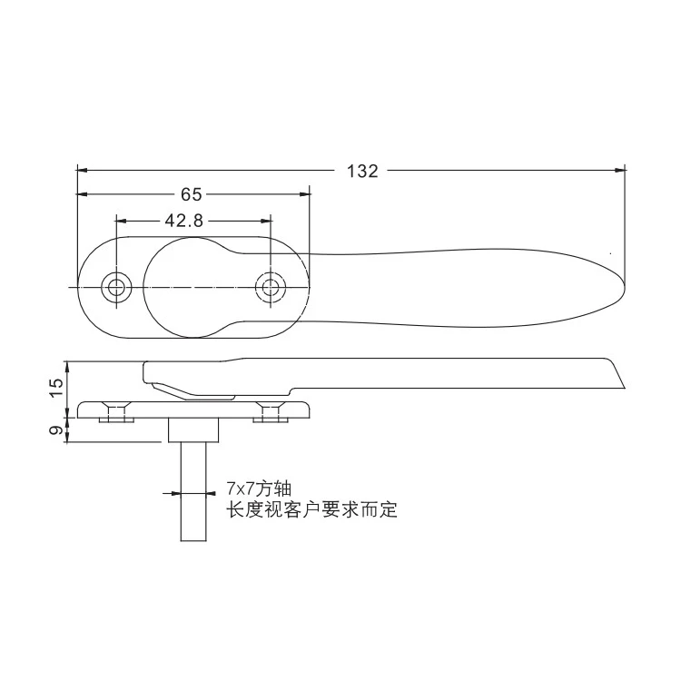 Foshan Factory Zamak Zinc Alloy Interior Hidden Invisible UPVC Window Pop up Handles