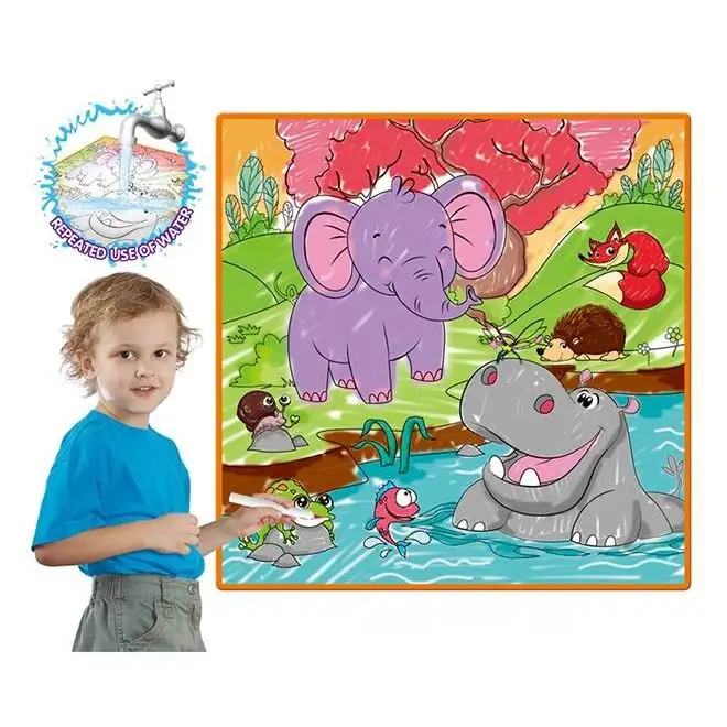 Juguete almohadilla de pintura de graffiti preschool educational toy magic water painting mat colorful drawing fun blanket book