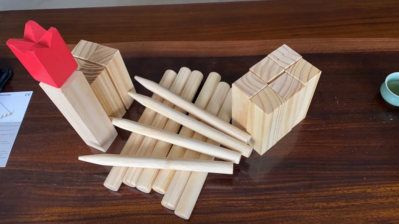 Viking Chess - Wooden - XXL - voor maximaal 12 spelers - 22-delig