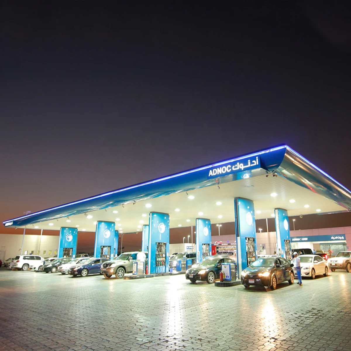 LF Steel Structure Space Frame Canopy Gas Station Price Gasoline Stations Designs