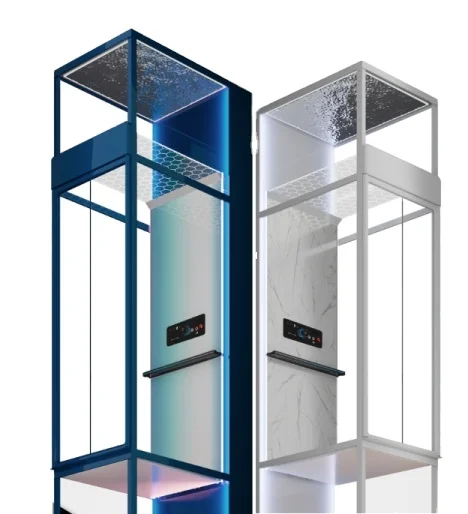 4 Stops Private Elevators Small Size Traction Home Lift with Side Open Automatic Doors