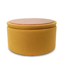 Customized Ottoman Pouf Stool Wholesale Round Stool Modern Fabric Storage Pouf Classic Ottomans