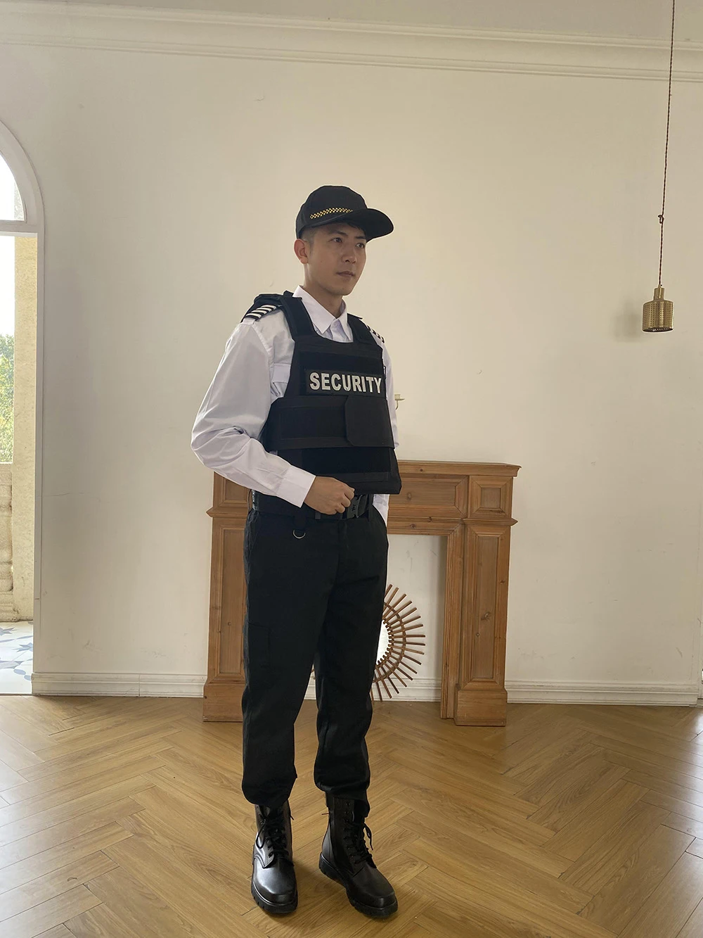 High Quality Tactical Design Men Security Guard Uniforms Set Made in China Black Hot Cotton Custom for Men 100% Cotton S-XXXXL
