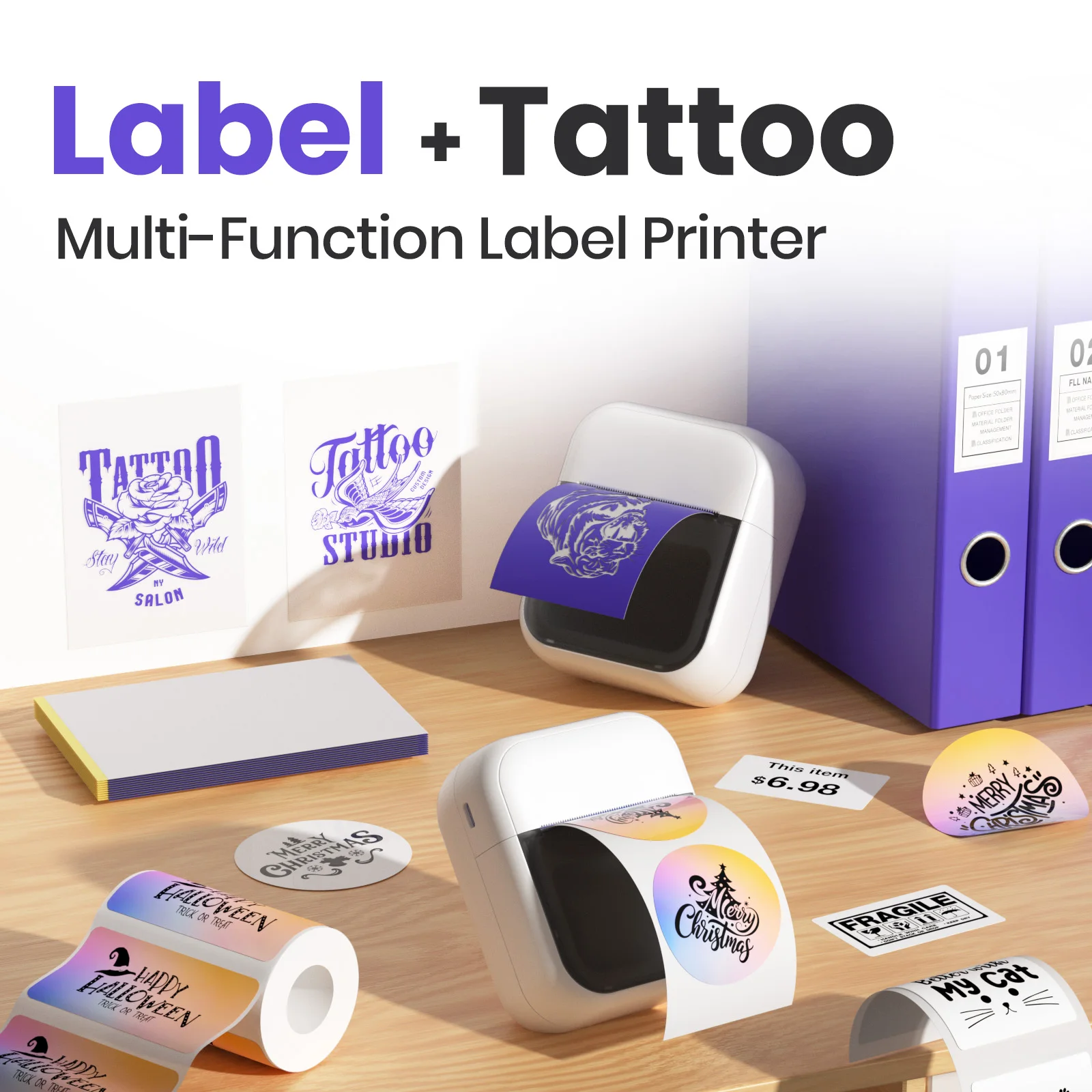 c50 luck jingle c50 mini portable for thermal printer 200dpi 58mm paper label tattoo photo printing 1200mah battery stock-0