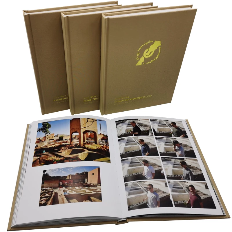 Small Quantity Cloth Fabric Hardback Book Gold Logo, Digital