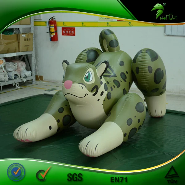 Custom Inflatable Snow Leopard Hongyi Inflatable Ride on Animals Toys Inflatable Air Leopard