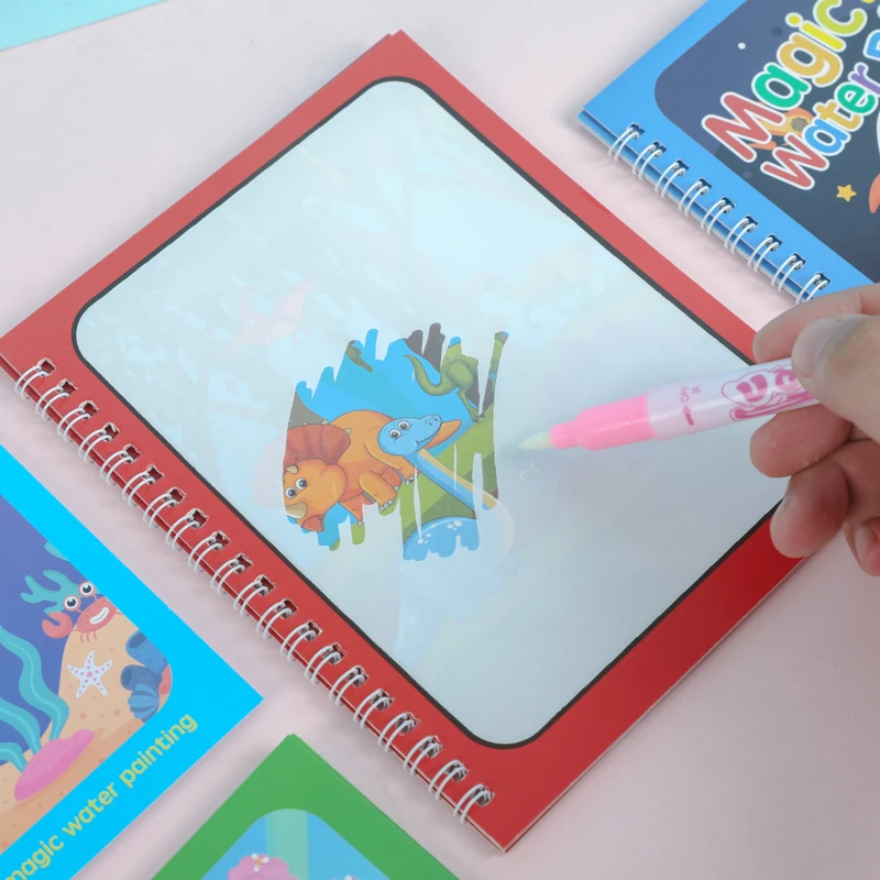Colorful Cartoon Writing Magic Water Book Drawing Book Doodle Book with Magic Pen