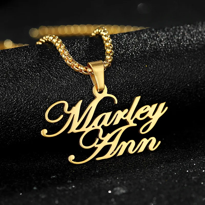 Name Plate Necklace,Stainless Steel 
