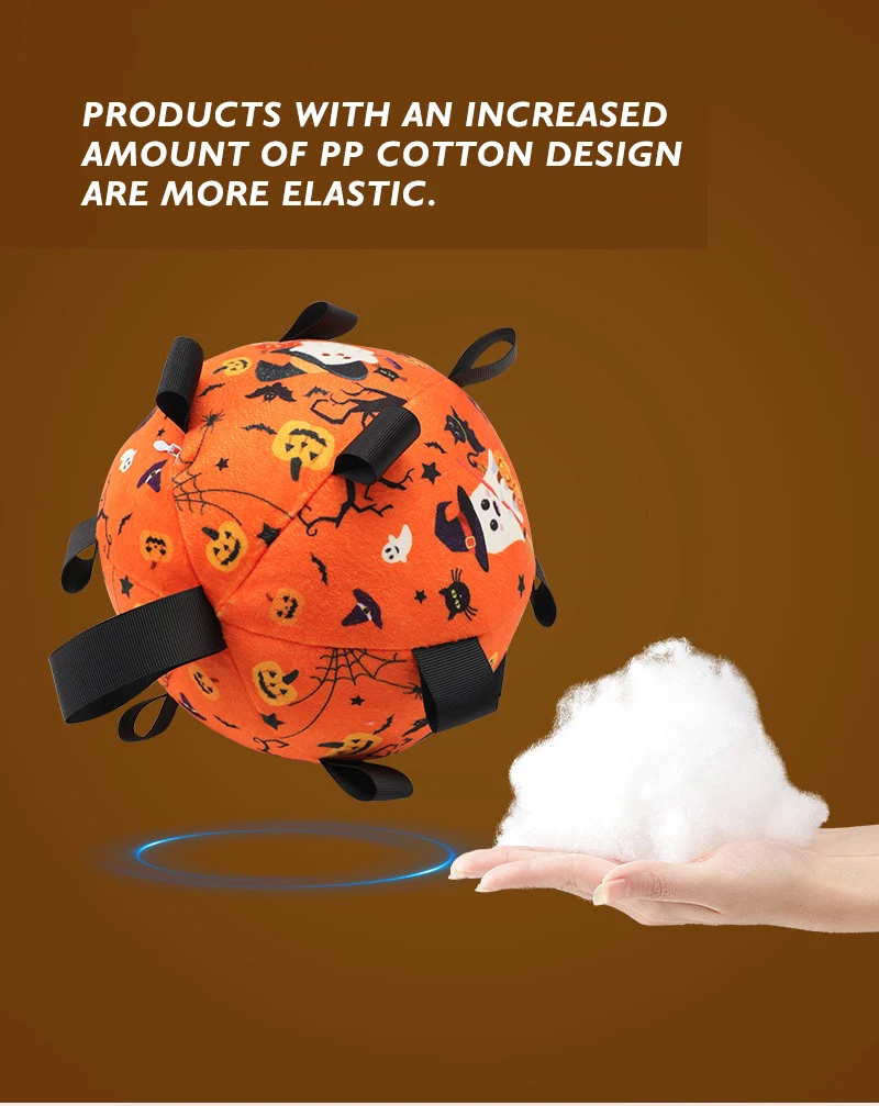 New Halloween Dog Toy Ball Dog Outdoor Football Toy Grinding Teeth Bite Relief Electric Bell Ball manufacture