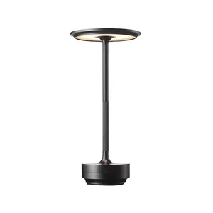 Portable LED Table Lamp for Home & Restaurant Decor Rechargeable Cordless with 3000mAh Battery   Light DC Power Supply