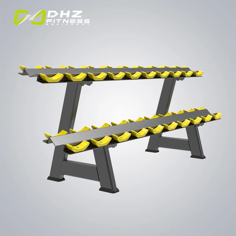 2 Tier Dumbbell Rack - 10 Pairs Gym Weight Set for Dumbbells