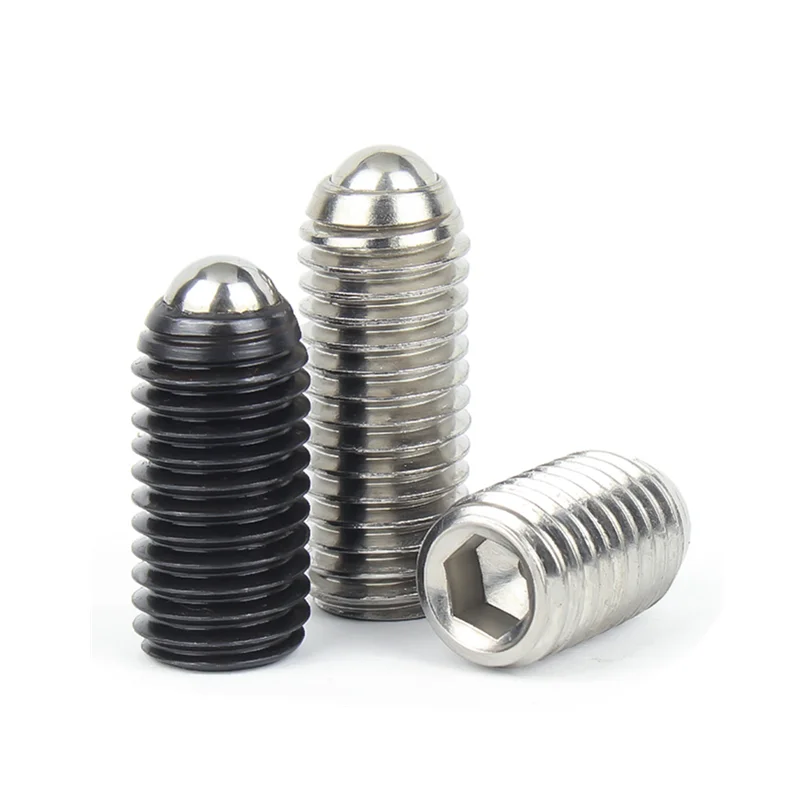 DIN Standard Ball Head Plunger Set Screw - Spring Loaded