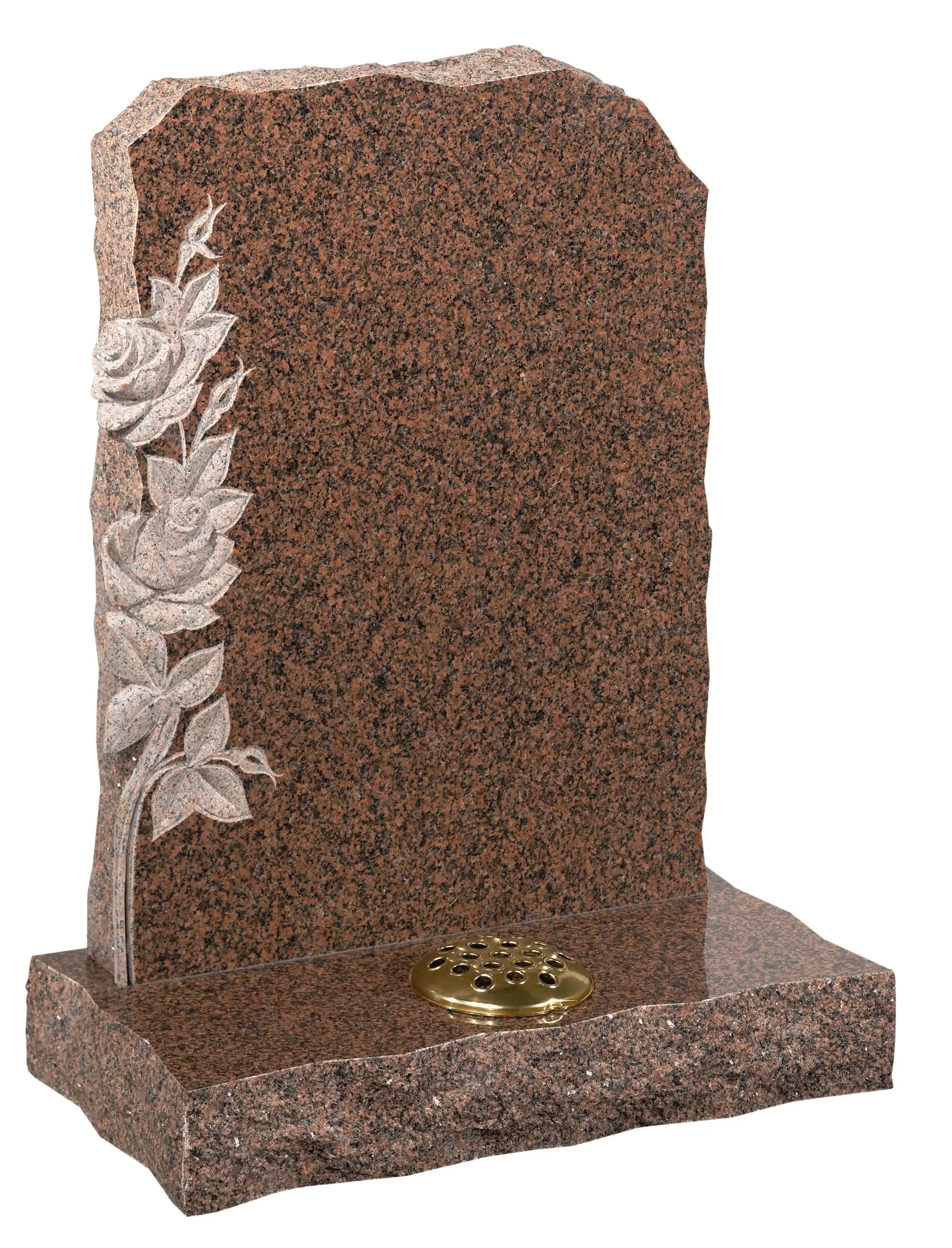 Cheap Granite Tombstone with Cross Red Color Nature Granite Tombstone