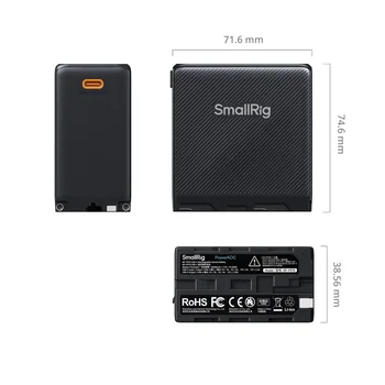 For SmallRig NP-F970 USB-C Direct Charge Camera Battery 10500mAh High Capacity USB-C Interface Support PD 36W Fast Charging detail image