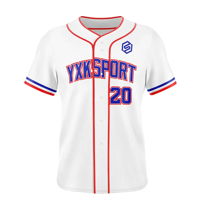 Source De béisbol equipo de softbol camiseta dos botones barato de béisbol  ropa de manga corta on m.alibaba.com