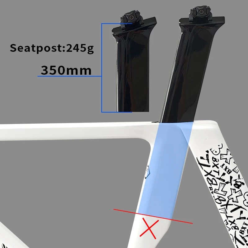 Bxt-trc-195 Fixed Gear Carbon Track Bike Frame 700c Wheel Size