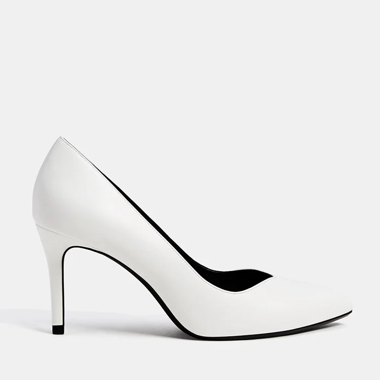 Pure hot sale white heels