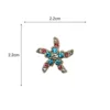 Single RSA-0174-Colored Diamond Starfish Flower