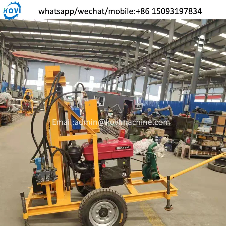 Portable Borehole Water Well Drilling Machine for Small Hydraulic Water Well Drilling Rig Machine Price