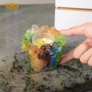 Ramadan Custom Craft Wholesale Decorations Crystal Candle Holder Stick for Wedding Giveaways