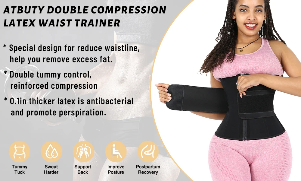 YKK Zipper Custom Logo Waist Trainer Latex Belt for Women and Girls New Private Label Tummy Shaper with Breathable Feature