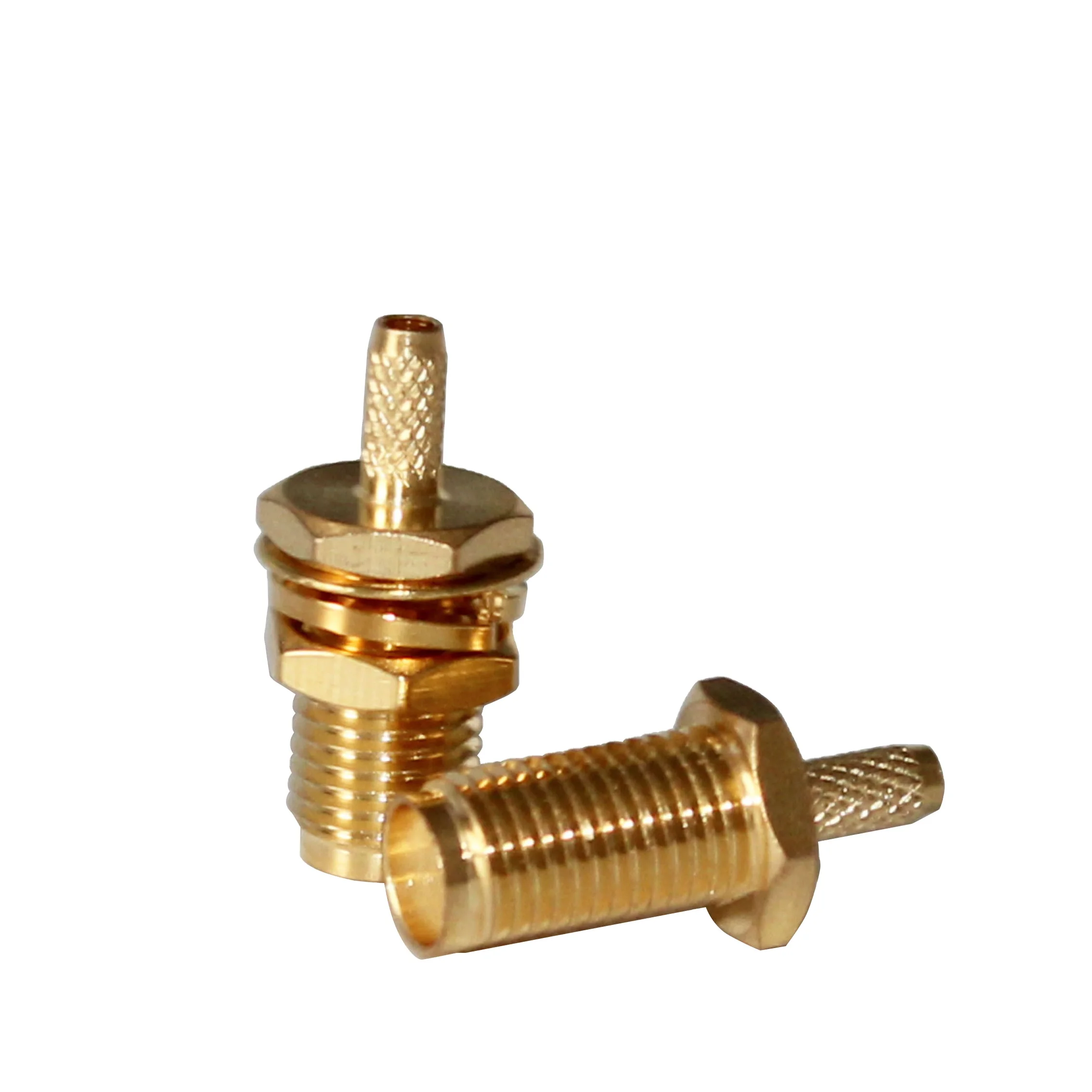 product manufacturer sells copper gold plated rp sma c ky15 integrated 11 tooth female connector rp sma coaxial connectors-1