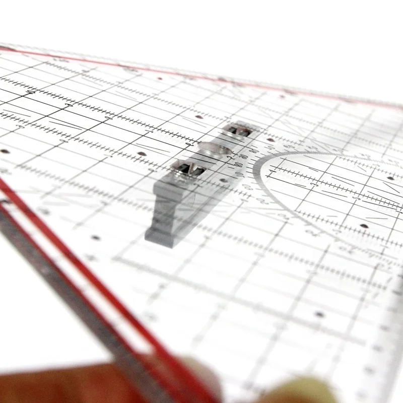Designer Multifunctional Triangular Ruler With Handle Drawing Architecture Scale Ruler