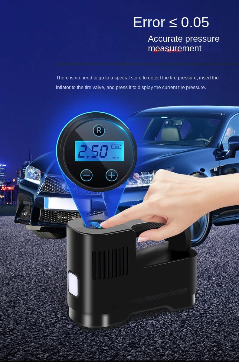 Wireless 12v Tire Inflator Digital Automatic Tire Inflators Portable ...