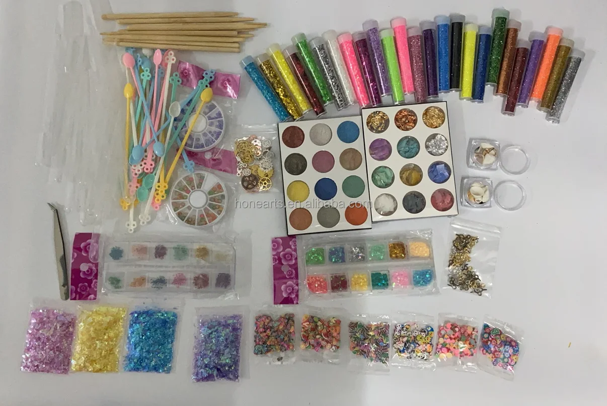 Epoxy Resin Kit Resin Accessories Gold Foil Fine Glitter Kit Art Crafts Nail Jewelry Making