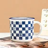 Blue checkerboard pattern
