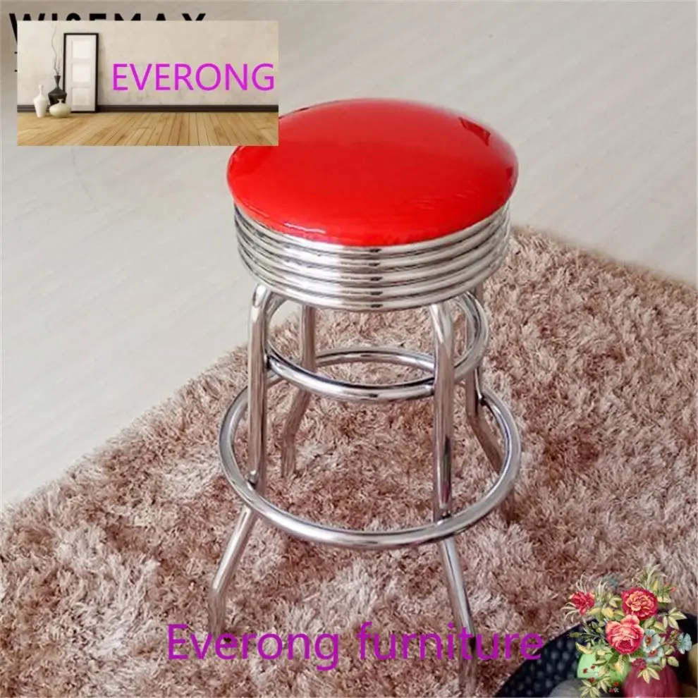 Американский стиль Лидер продаж барный стул из нержавеющей стали промышленный ресторанный металлический каркас с кожаной