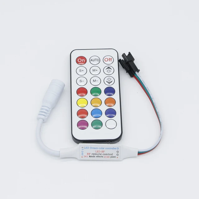 Mini RF RGB LED Controller Dimmer DC 5V-12V 6A 21 Keys Wireless Remote Control for RGB 5050 3025 LED Strip Lights