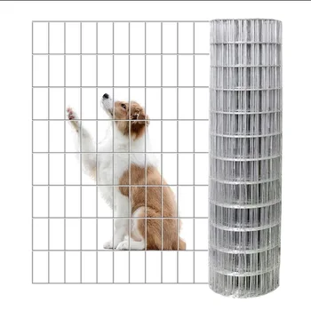 Hot-dip Galvanized After Welding Chicken Wire Fence Roll Garden Plant Welded Metal Wire Fencing Roll, Rabbit Cages Snake Fence