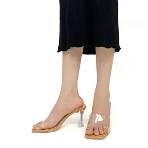 New Design Formal Office Cross Band Belt Buckle Hollow Women's High Heel Sandals Occupation Grace Block Chunky Heel Ladies