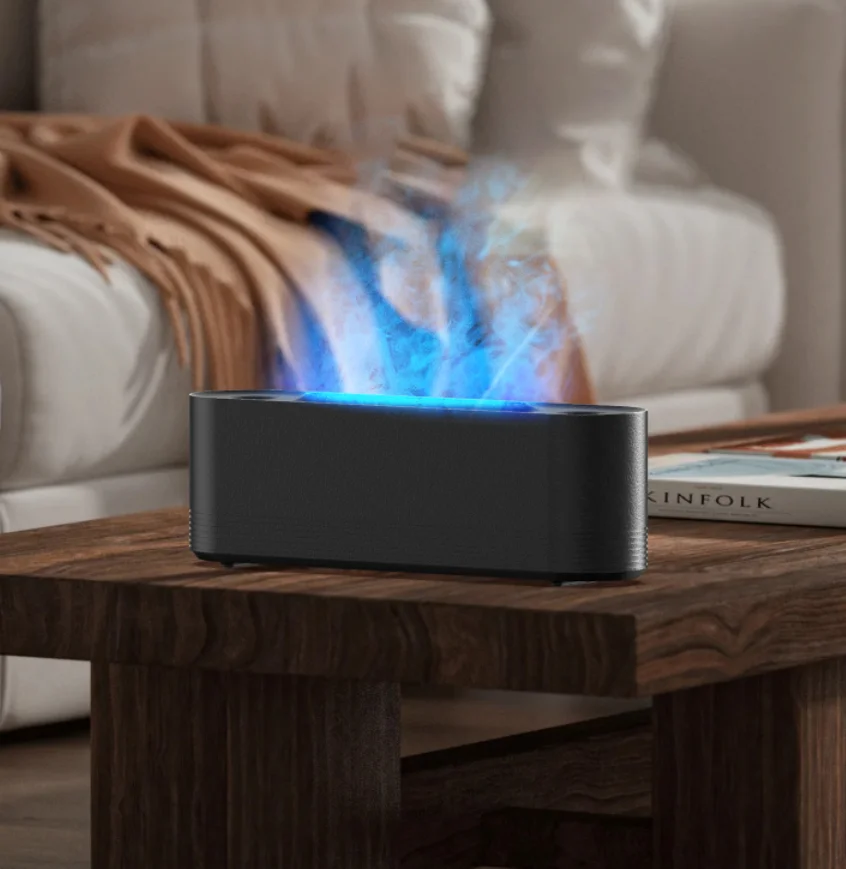 2023 New Released 3D Flame Aromatic Diffuser Air Humidifier With 320ml Large Capacity Water Mist Machine for Winter Dry Weather